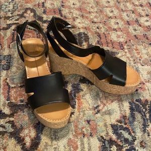 Cork platform sandals